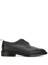 Thom Browne Longwing Leather Derby Shoes In Black