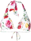 DOLCE & GABBANA floral print triangle bikini top,O1A01JFSGL312782526