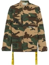 OFF-WHITE CAMOUFLAGE COTTON FIELD JACKET,OMEL003E18026010990112982491