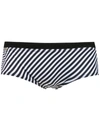 Amir Slama Striped Swim Briefs In Black