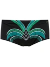Amir Slama Printed Swim Briefs In Black