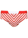 Amir Slama Striped Swim Briefs In Red