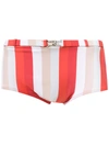 Amir Slama Striped Swim Briefs In Red