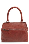 GIVENCHY 'SMALL PEPE PANDORA' LEATHER SHOULDER BAG - RED,BB05251004