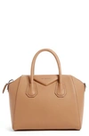 GIVENCHY 'SMALL ANTIGONA' LEATHER SATCHEL - BEIGE,BB05117012