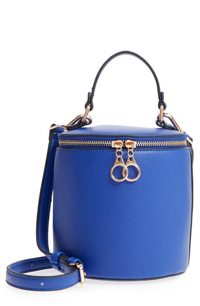 Street Level Top Handle Cylinder Bag In Cobalt