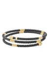 Lagos Gold & Black Caviar Collection 18k Gold & Ceramic Coil Bracelet In Gold