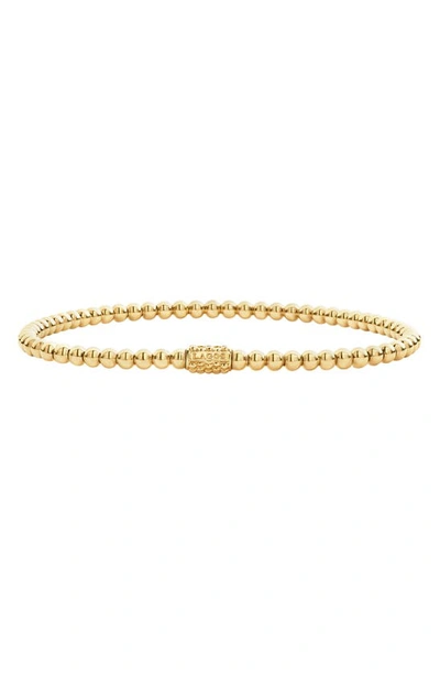 LAGOS CAVIAR 18K GOLD BALL STRETCH BRACELET,05-10284-M