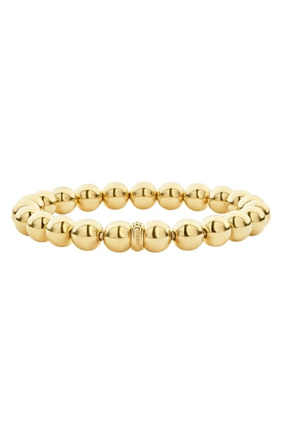 Lagos Caviar Gold Collection 18k Gold Beaded Bracelet, 8mm