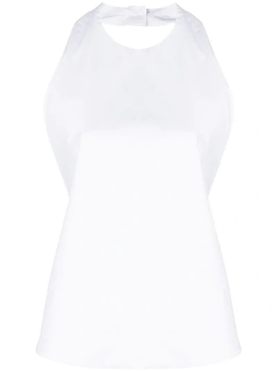 Jil Sander Low Back Blouse In White