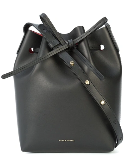 Mansur Gavriel Mini Bucket Bag In Black