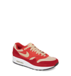 Nike Atmos Air Max 1 Premium Retro Suede, Nubuck And Mesh Sneakers In Red/ Mushroom-red-vanilla