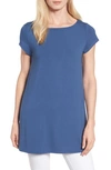 EILEEN FISHER BATEAU NECK TUNIC TOP,S8VF-T3678M