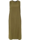 ANDREA MARQUES SIDE SLITS SHIFT DRESS,waistcoatMIDICFAIXA12522144