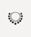 MARIA TASH 18CT 8MM BLACK DIAMOND CORONET SINGLE HOOP EARRING,000588643