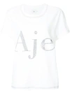 AJE AJE CONTRAST STITCHED LOGO T-SHIRT - WHITE,AJ1736012960410
