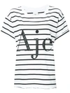 AJE sequin embellished logo striped T-shirt,AJ11WI1412960408