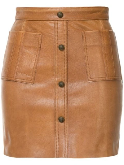 Aje Shrimpton Mini Skirt In Brown