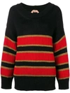 N°21 striped chunky sweater,A003756612973572
