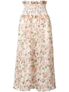 ZIMMERMANN floral ruched skirt,4369SSUN12960626