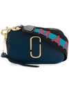 Marc Jacobs Snapshot Leather Shoulder Bag In Blue