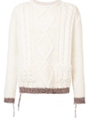 MAISON MARGIELA oversized sweater WHITE,S50GP0093 S16212
