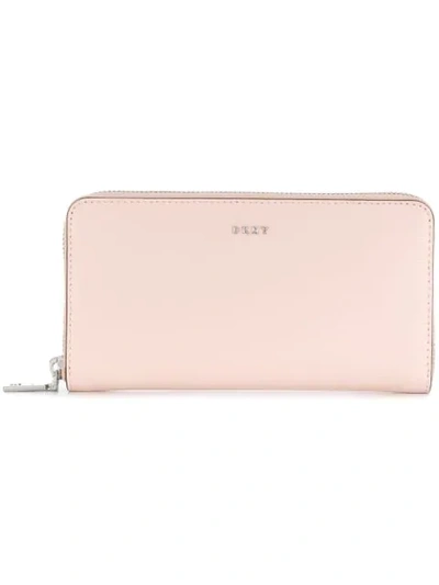 Dkny Satton Logo Continental Wallet In Pink