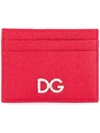 Dolce & Gabbana Logo Cardholder Pouch In Red