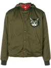 GUCCI GUCCI CAT-EMBROIDERED BOMBER JACKET - GREEN,497977Z488H12960962
