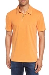 James Perse Slim Fit Sueded Jersey Polo In Goldfish Pigment