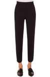 Akris Punto Ferry High-waist Straight-leg Cropped Jersey Pants In Black