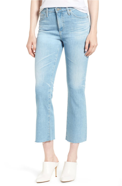 Ag Jodi Crop Flared Jeans In 23 Years Sunbeam In Blue