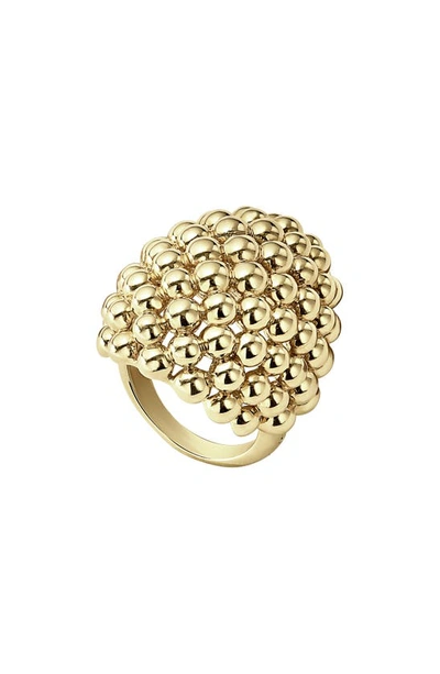 Lagos Caviar Gold Collection 18k Gold Dome Ring