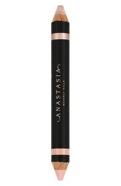 Anastasia Beverly Hills Highlighting Duo Eyebrow Pencil Matte Camille / Sand Shimmer 0.18 oz/ 5 G In Camille Sand