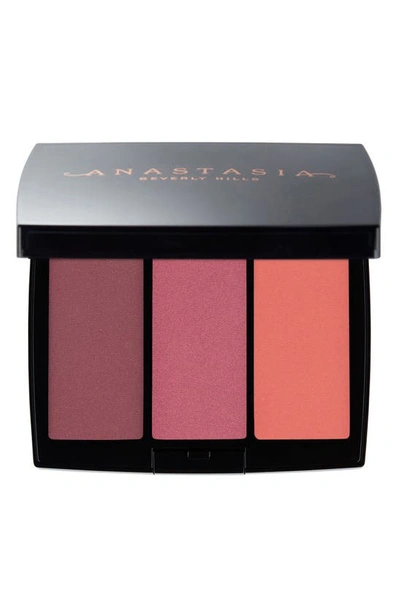Anastasia Beverly Hills Matte & Satin Blush Trios Palette Berry Adore 0.11 oz/ 3 G
