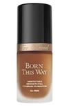 Too Faced Born This Way Natural Finish Longwear Liquid Foundation Mahogany 1 oz/ 30 ml In Mahogany