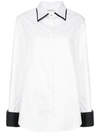 ANNA QUAN ANNA QUAN CONTRAST COLLAR SHIRT - WHITE,2207W12927280