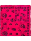 ALEXANDER MCQUEEN ALEXANDER MCQUEEN SKULL PRINT FOULARD - PINK,1106404Q06012977241