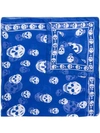 ALEXANDER MCQUEEN ALEXANDER MCQUEEN SKULL PRINT FOULARD - BLUE,1106404Q06012977675