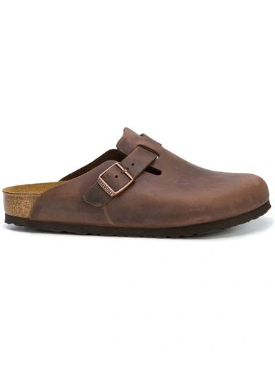 Birkenstock Boston Mule Sandals In Brown