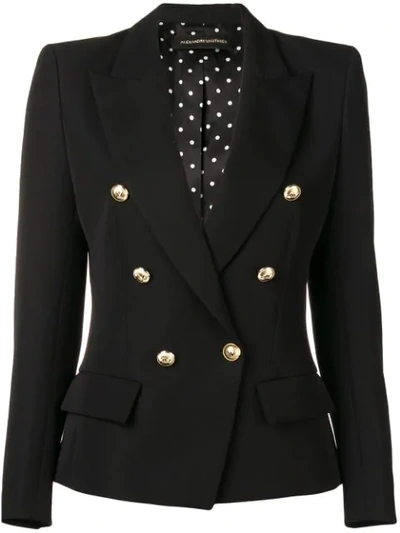 Alexandre Vauthier Double Breasted Blazer In Black