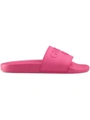 GUCCI GUCCI LOGO RUBBER SLIDE SANDALS,525140JCZ0012964588