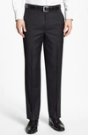 SANTORELLI LUXURY FLAT FRONT WOOL TROUSERS,1900F