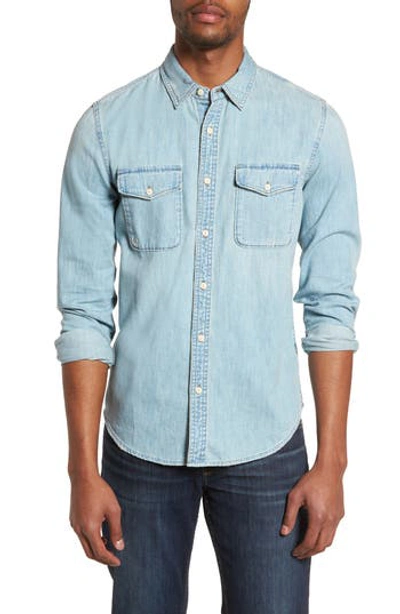 Ag Benning Slim Fit Denim Sport Shirt In 14 Years Barren