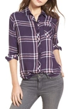 Rails Hunter Plaid Shirt In Navy Petal Pink