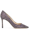 JIMMY CHOO glitter Romy 85 pumps,ROMY85IZG12978133