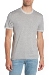 James Perse Regular Fit Ringer T-shirt In Heather Grey/ Platinum