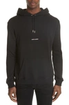 Saint Laurent Black Rive Gauche Logo Hoodie In 1000 Black