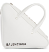 BALENCIAGA EXTRA SMALL TRIANGLE LEATHER BAG - WHITE,531048C8K02