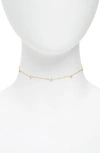 ARGENTO VIVO ARGENTO VIVO PAVÉ STAR CHOKER NECKLACE,825846GCL